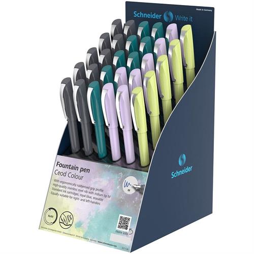 SCHNEIDER Espositore CEOD COLOR Penna stilografica, 30 pezzi