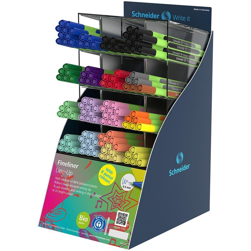 SCHNEIDER Espositore Fineliner LINE-UP, 120 pezzi