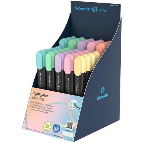SCHNEIDER Espositore Evidenziatori JOB PASTEL, 85 pezzi