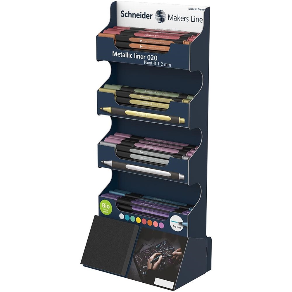 SCHNEIDER Espositore PAINT-IT Metallic Liner, 80 pezzi