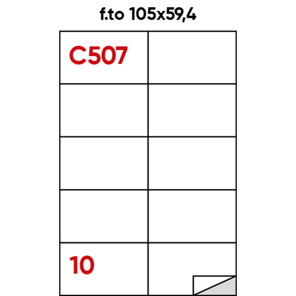 MARKIN Etichette bianche A4, 105x59 mm, senza margine, 1000 etichette