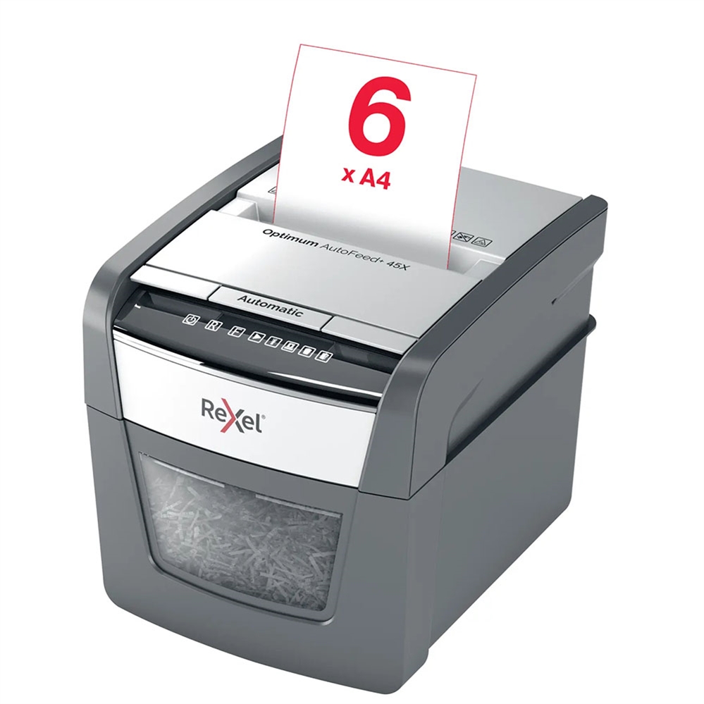 REXEL Distruggidocumenti Optimum AutoFeed+ 45X, frammenti, 45 fogli