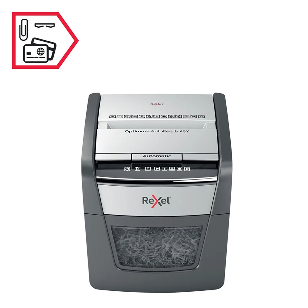 REXEL Distruggidocumenti Optimum AutoFeed+ 45X, frammenti, 45 fogli