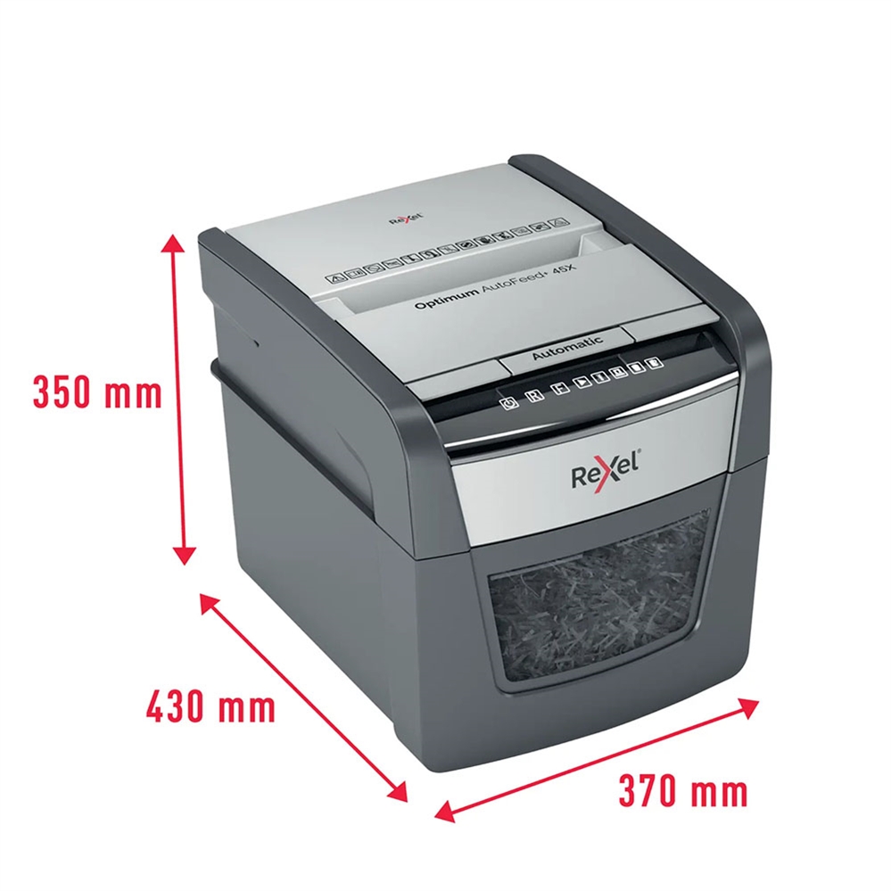 REXEL Distruggidocumenti Optimum AutoFeed+ 45X, frammenti, 45 fogli
