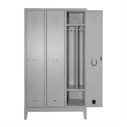 Armadietto spogliatoio sporco/pulito 3 posti, 101x50x180H cm