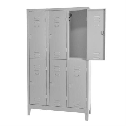 Armadietto spogliatoio multiplo 6 posti sovrapposto, 101x33x180H cm