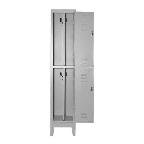 Armadietto spogliatoio multiplo 2 posti sporco/pulito, 36x33x180H cm