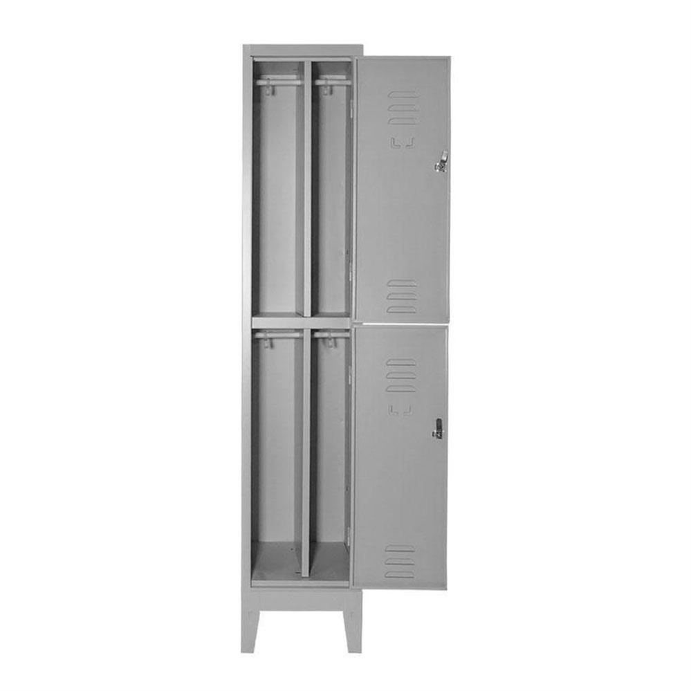 Armadietto spogliatoio multiplo 2 posti sporco/pulito, 36x50x180H cm