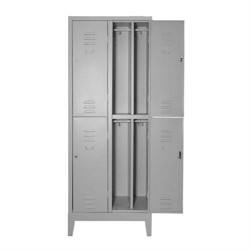 Armadietto spogliatoio multiplo 4 posti sporco/pulito, 69x50x180H cm