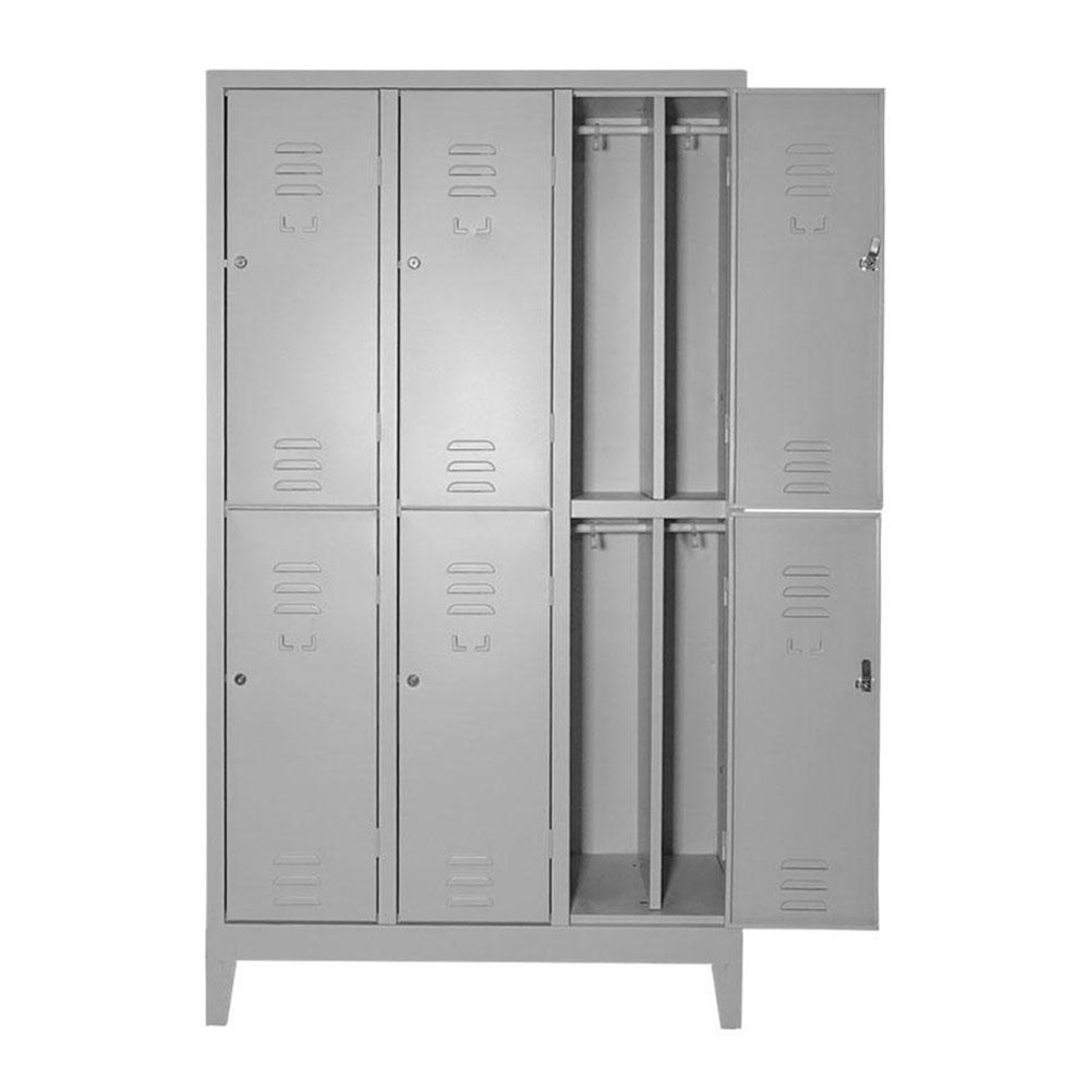 Armadietto spogliatoio multiplo 6 posti sporco/pulito, 101x50x180H cm