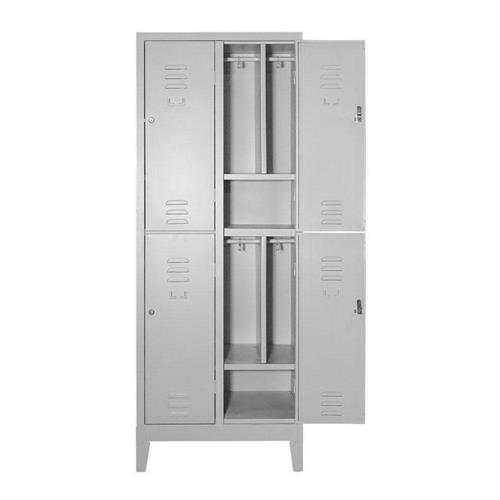 Armadietto spogliatoio multiplo 4 posti sporco/pulito, 69x50x180H cm