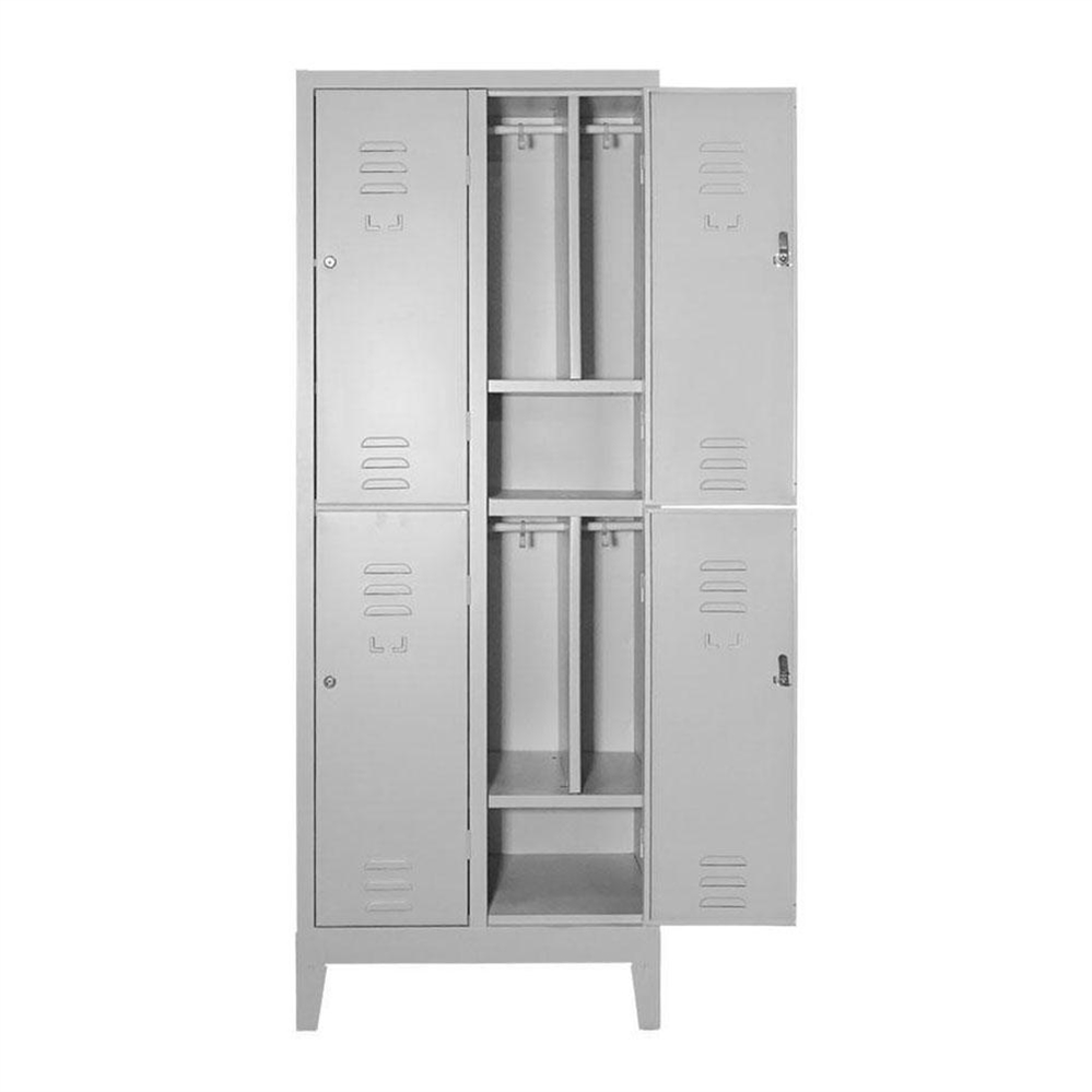 Armadietto spogliatoio multiplo 4 posti sporco/pulito, 69x50x180H cm