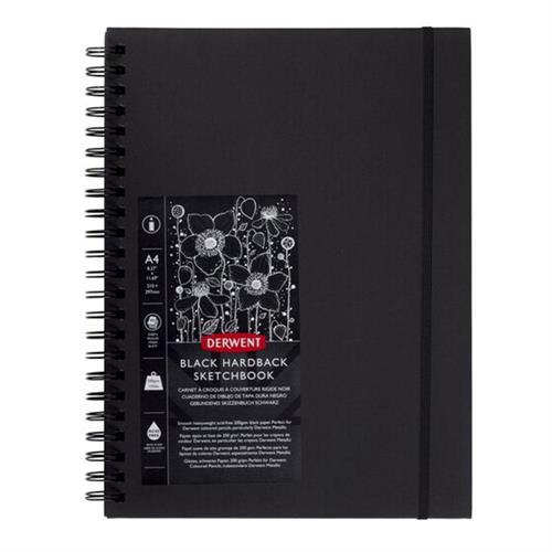 DERWENT Sketch Book A4, 210x297 mm, con elastico, 40 fogli 200 gr