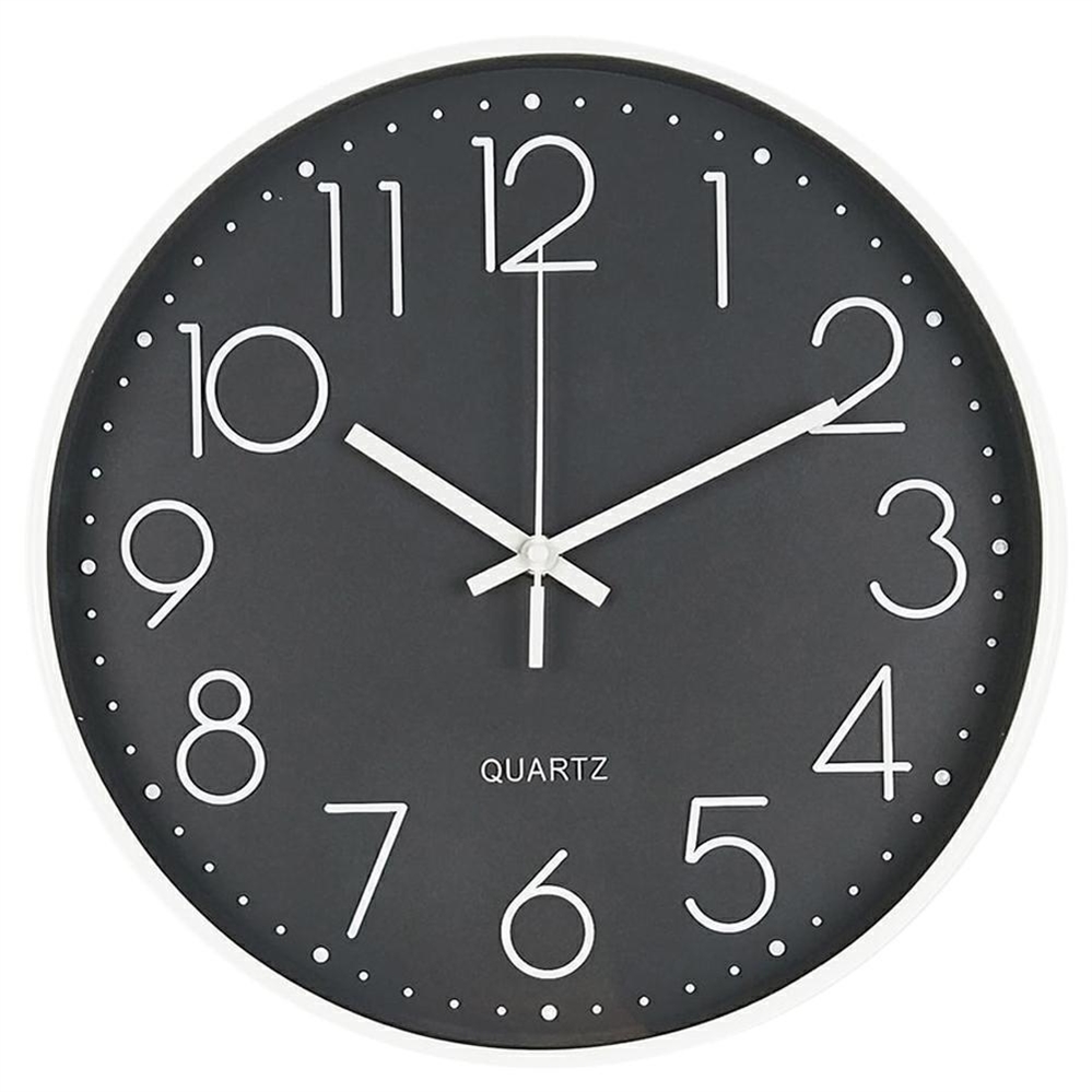 Orologio da parete Trendy, diametro 30,5 cm, Nero e bianco