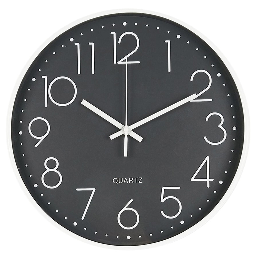 Orologio da parete Trendy, diametro 30,5 cm, Nero e bianco