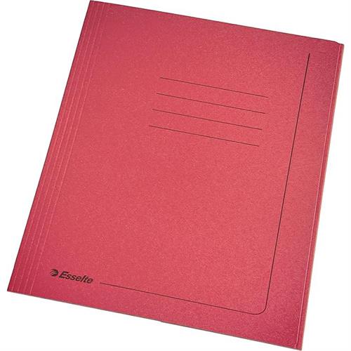 ESSELTE Cartella 3 lembi con stampa, 295 gr, Rosso, 25 pezzi