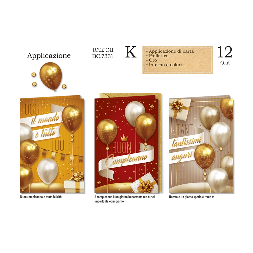 Cromo Compleanno adulto palloncini di carta, 12 Pezzi