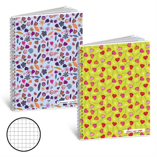 Blasetti Maxi Quaderno con Spirale Pattern, quadretti 5M