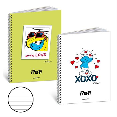 Blasetti Maxi Quaderno con spirale I PUFFI, righe 1R