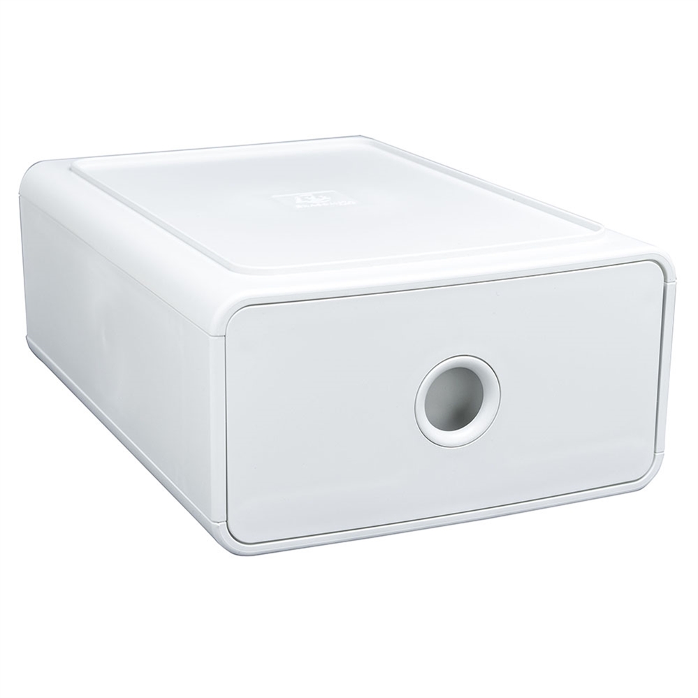 Exacompta Cassettiera Tiny Box Autentik, 3 cassetti, Bianco