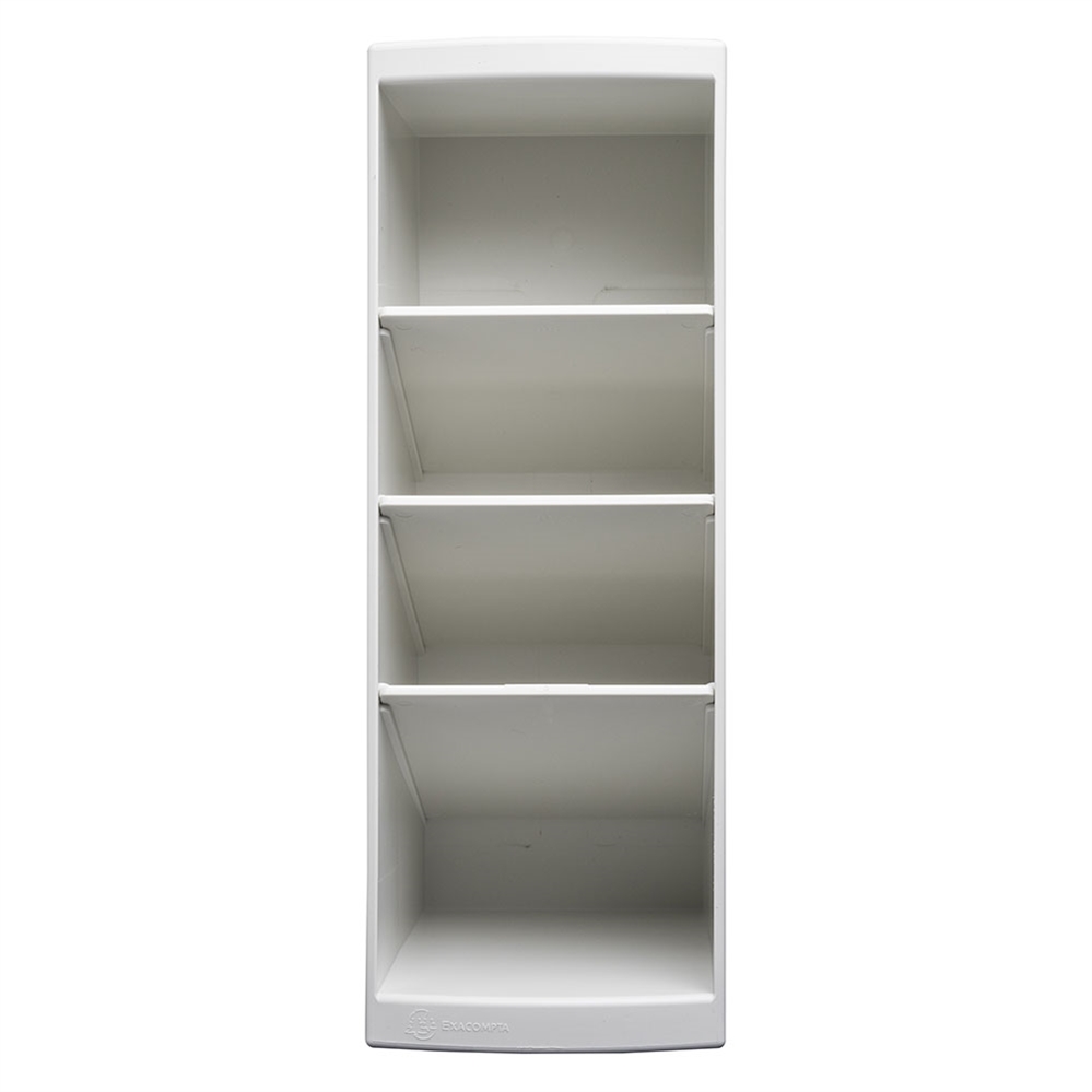 Exacompta Torre portaoggetti MultiTower Autentik, 4 scomparti, Bianco