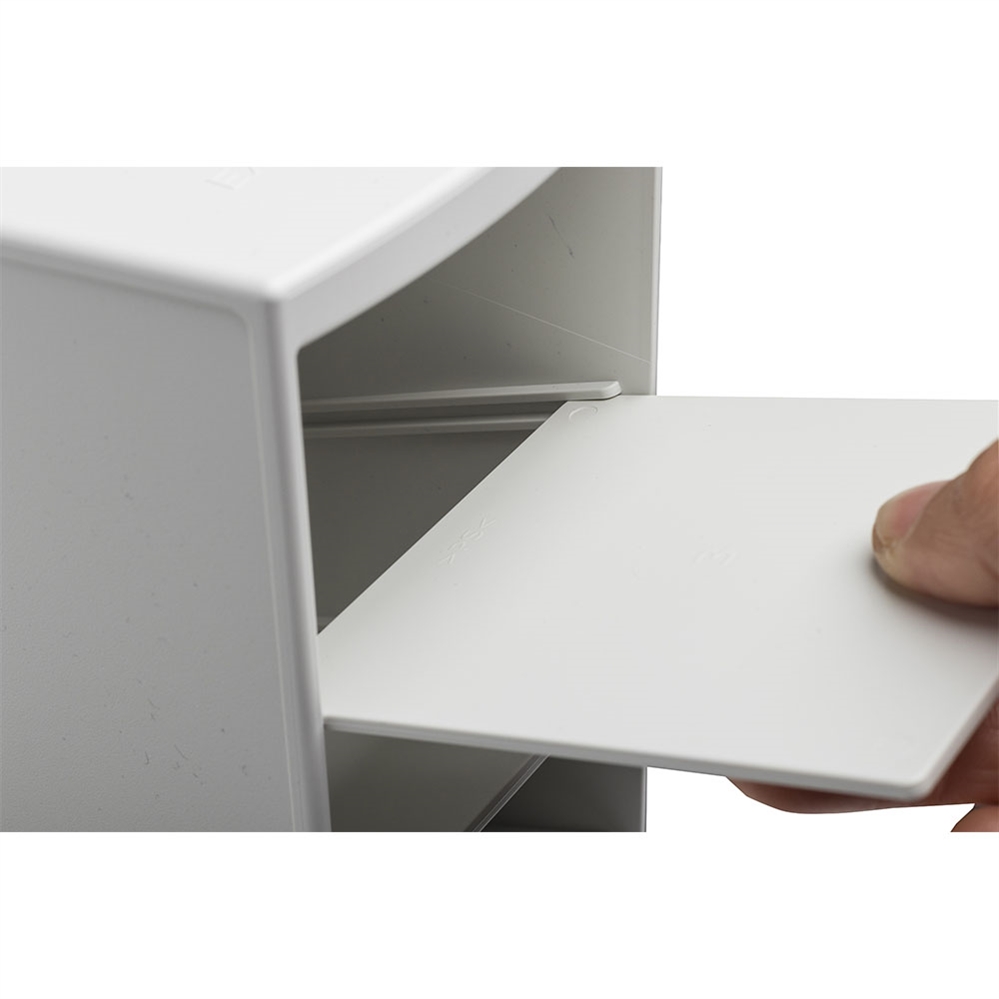 Exacompta Torre portaoggetti MultiTower Autentik, 4 scomparti, Bianco