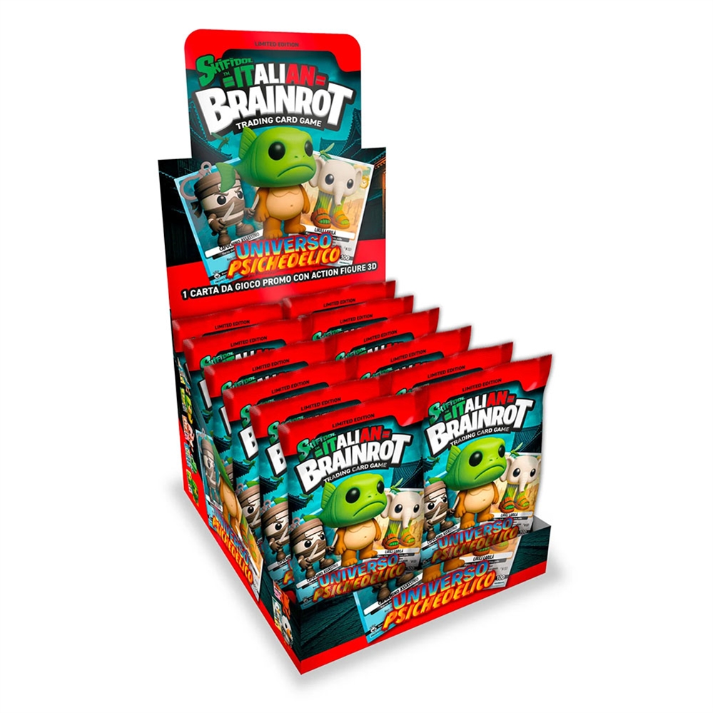 ITALIAN BRAINROT UNIVERSO PSICHEDELICO Carta promo + 3D Action Figure