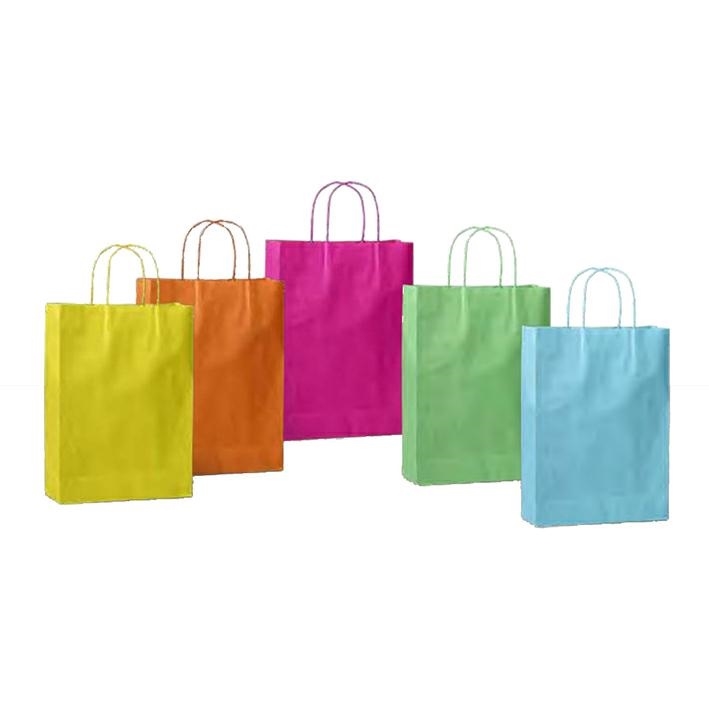 Busta Shopper 22 x 10 x 27H cm, colori primavera assortiti
