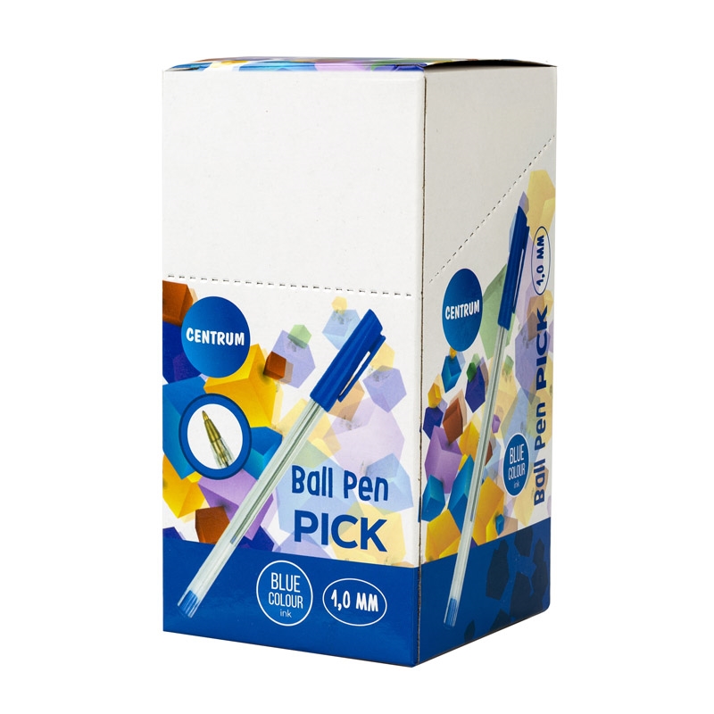 CENTRUM Penna a sfera PICK, inchiostro blu, 1 mm, 50 pezzi