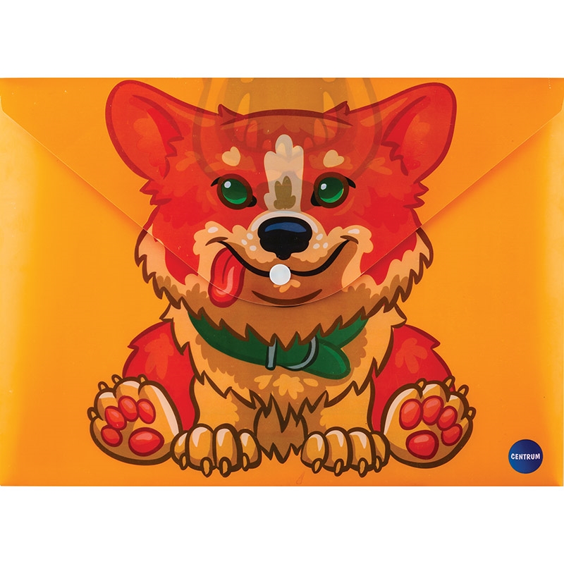 CENTRUM Busta in plastica con bottone A4, ANIMALI