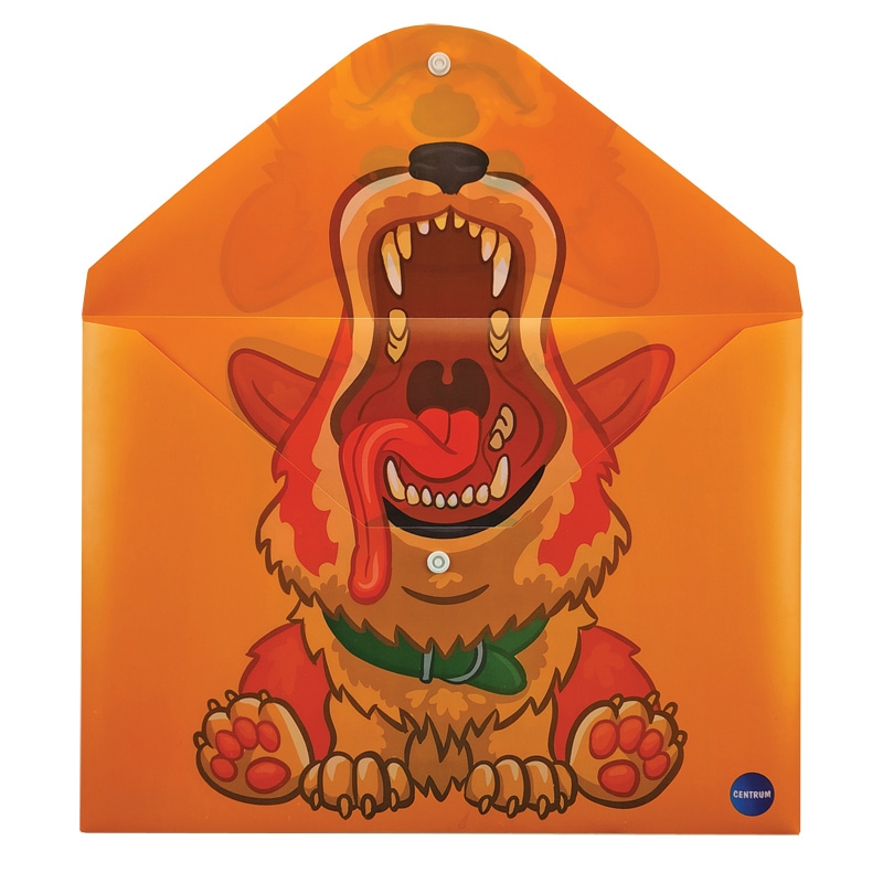 CENTRUM Busta in plastica con bottone A4, ANIMALI