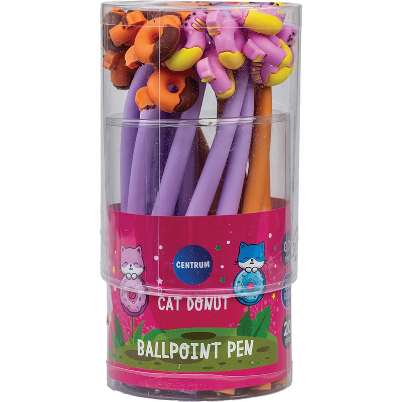 CENTRUM Penna a sfera flessibile Cat Donut, 0,7 mm, Blu
