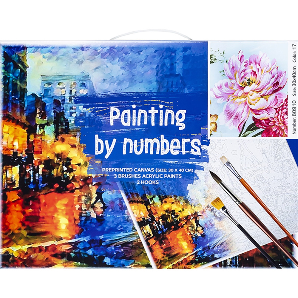 CENTRUM Tela paint by numbers, fantasia Peonia, 30x40cm