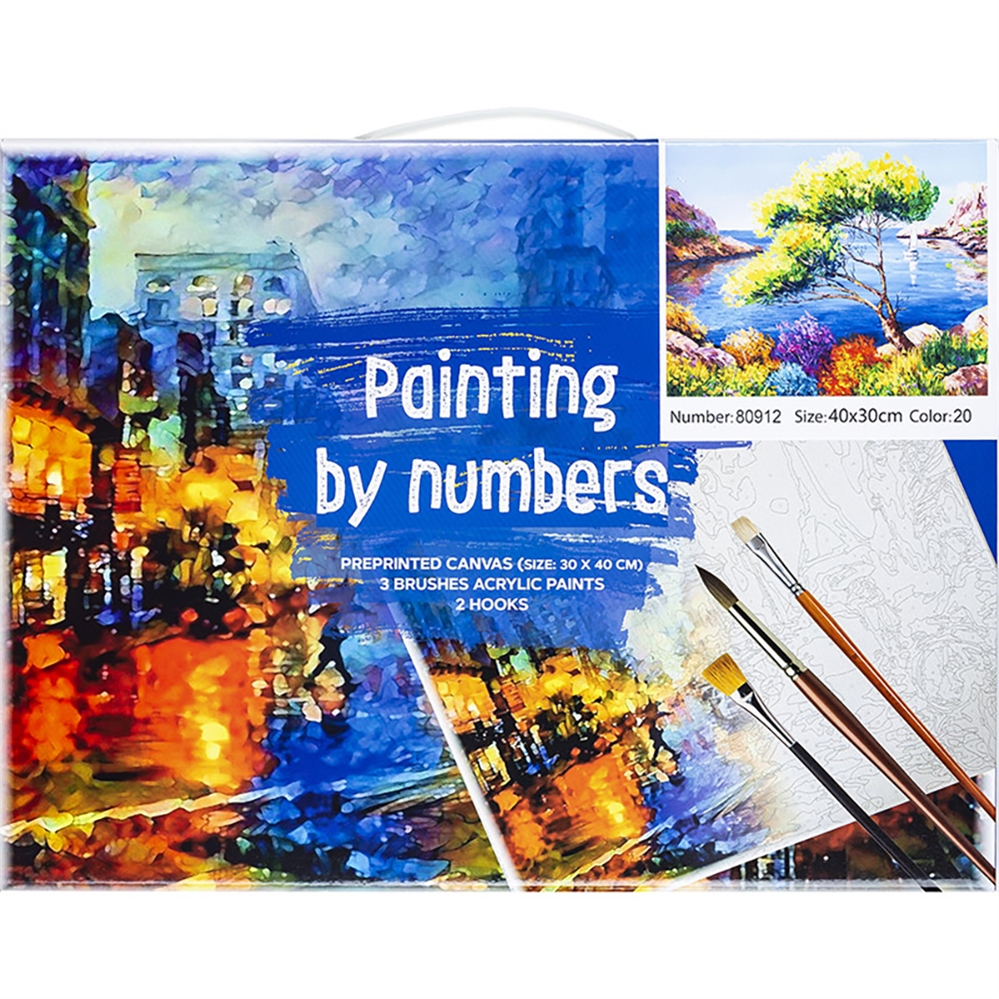 CENTRUM Tela paint by numbers, fantasia Paesaggio, 30x40cm