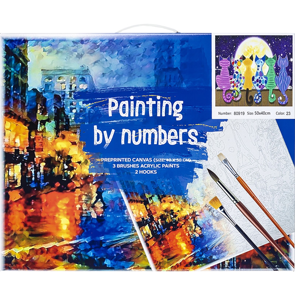CENTRUM Tela paint by numbers, fantasia Gatti, 40x50cm