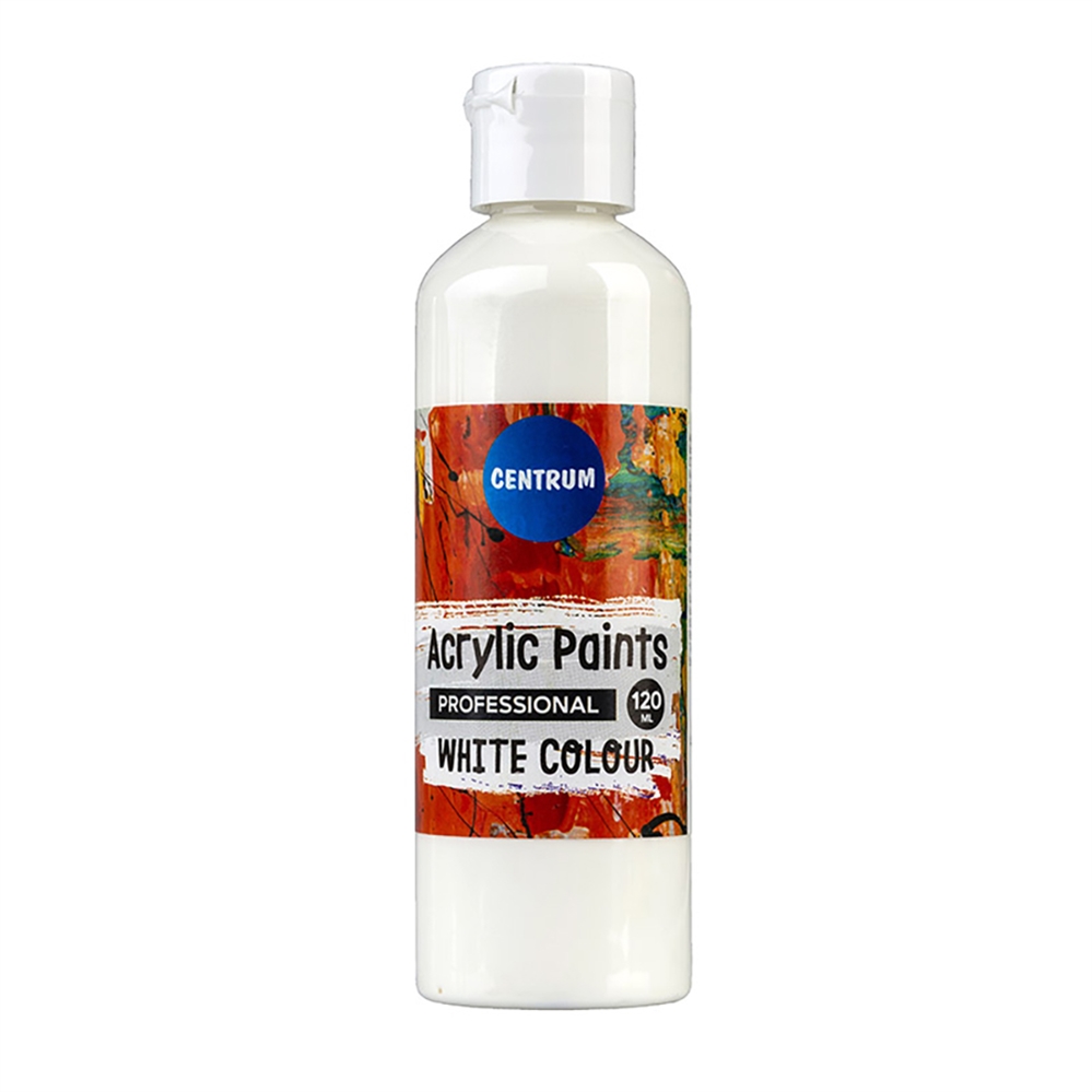 CENTRUM Tempera acrilica professionale 120ml, Bianco