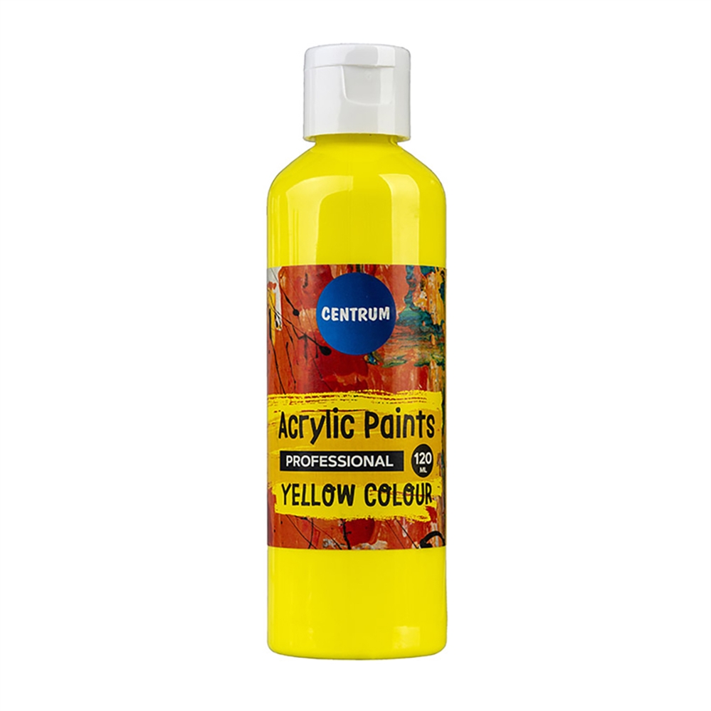CENTRUM Tempera acrilica professionale 120ml, Giallo