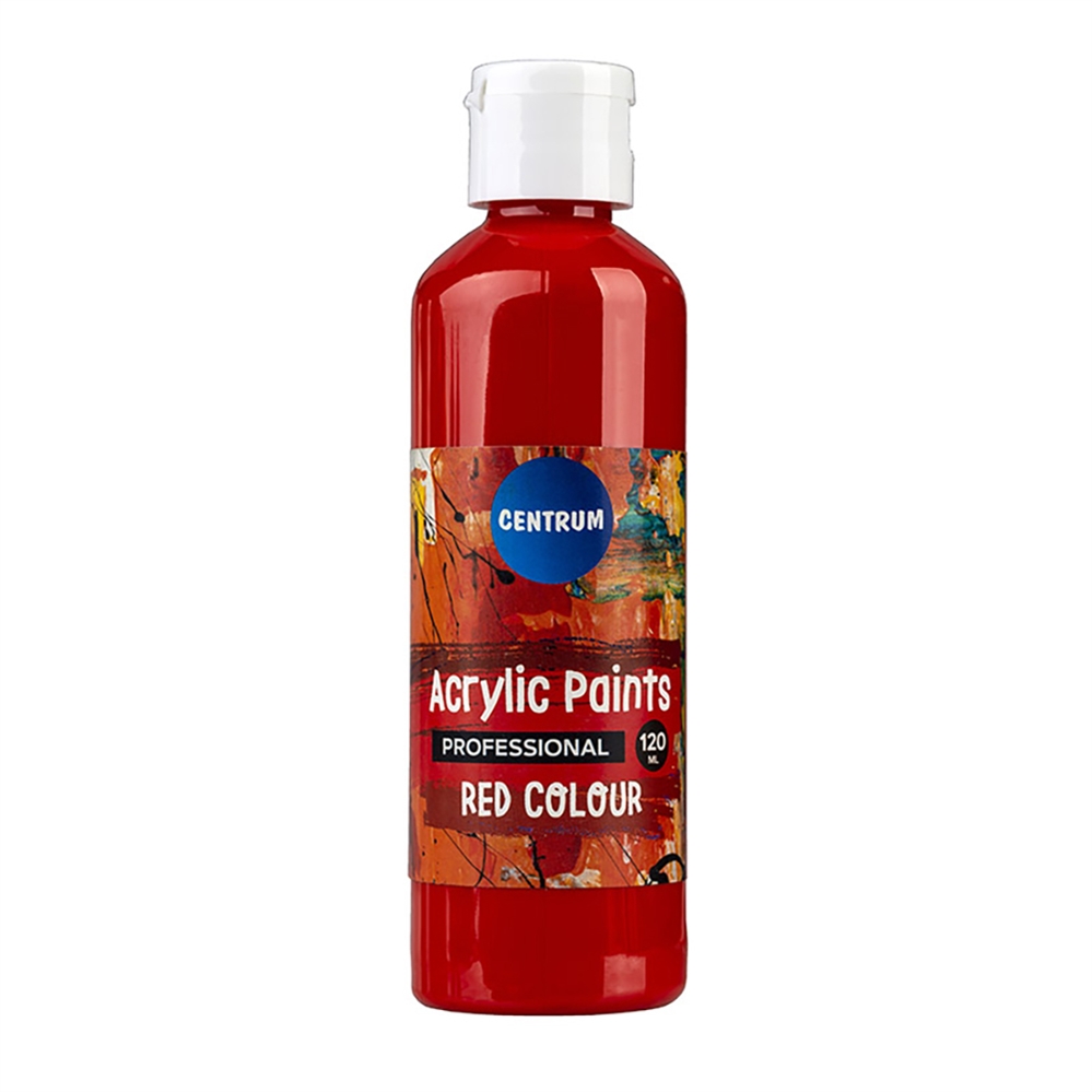 CENTRUM Tempera acrilica professionale 120ml, Rosso