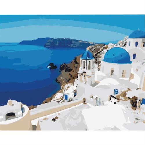 CENTRUM Tela paint by numbers 40x50 cm, fantasia Grecia ,colori acrilici