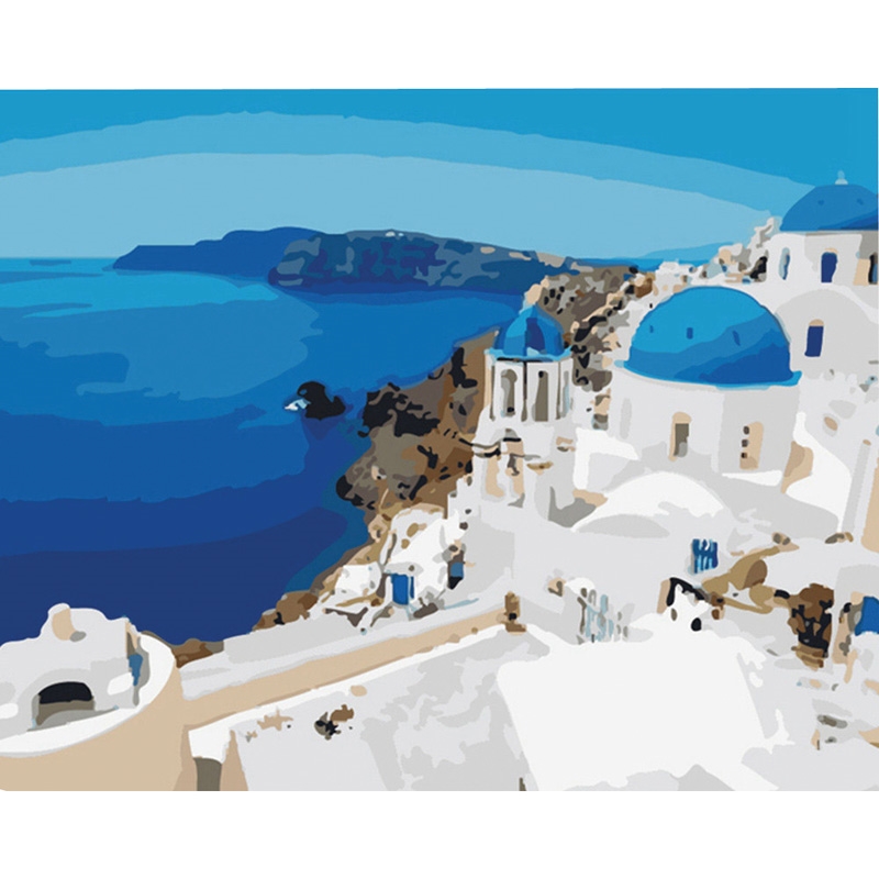 CENTRUM Tela paint by numbers 40x50 cm, fantasia Grecia ,colori acrilici