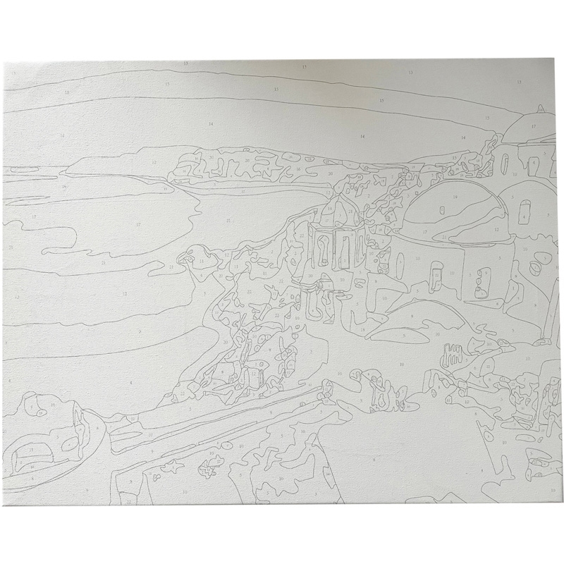 CENTRUM Tela paint by numbers 40x50 cm, fantasia Grecia ,colori acrilici