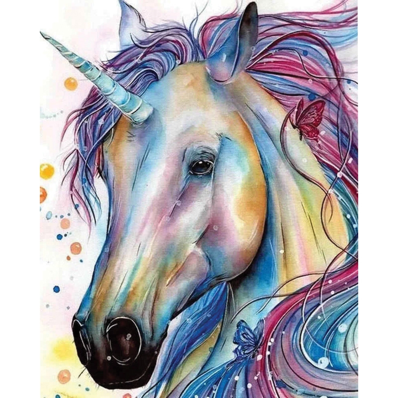 CENTRUM Tela paint by numbers 40x50 cm, fantasia Unicorno