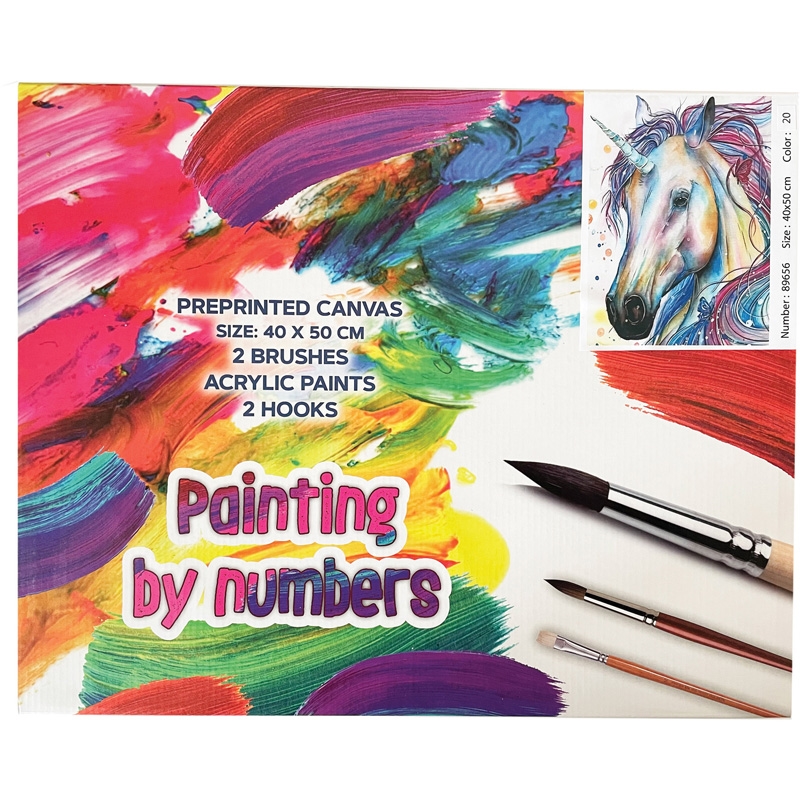 CENTRUM Tela paint by numbers 40x50 cm, fantasia Unicorno