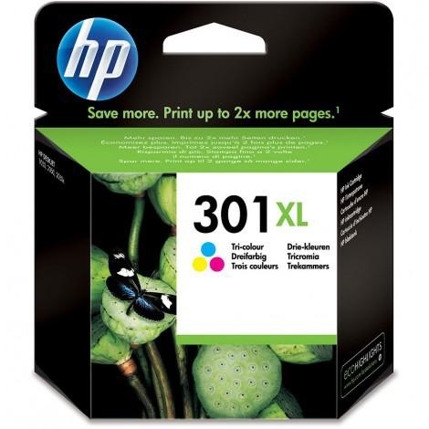 HP Cartuccia Originale 301XL, Tricomia CMY, 300 pg