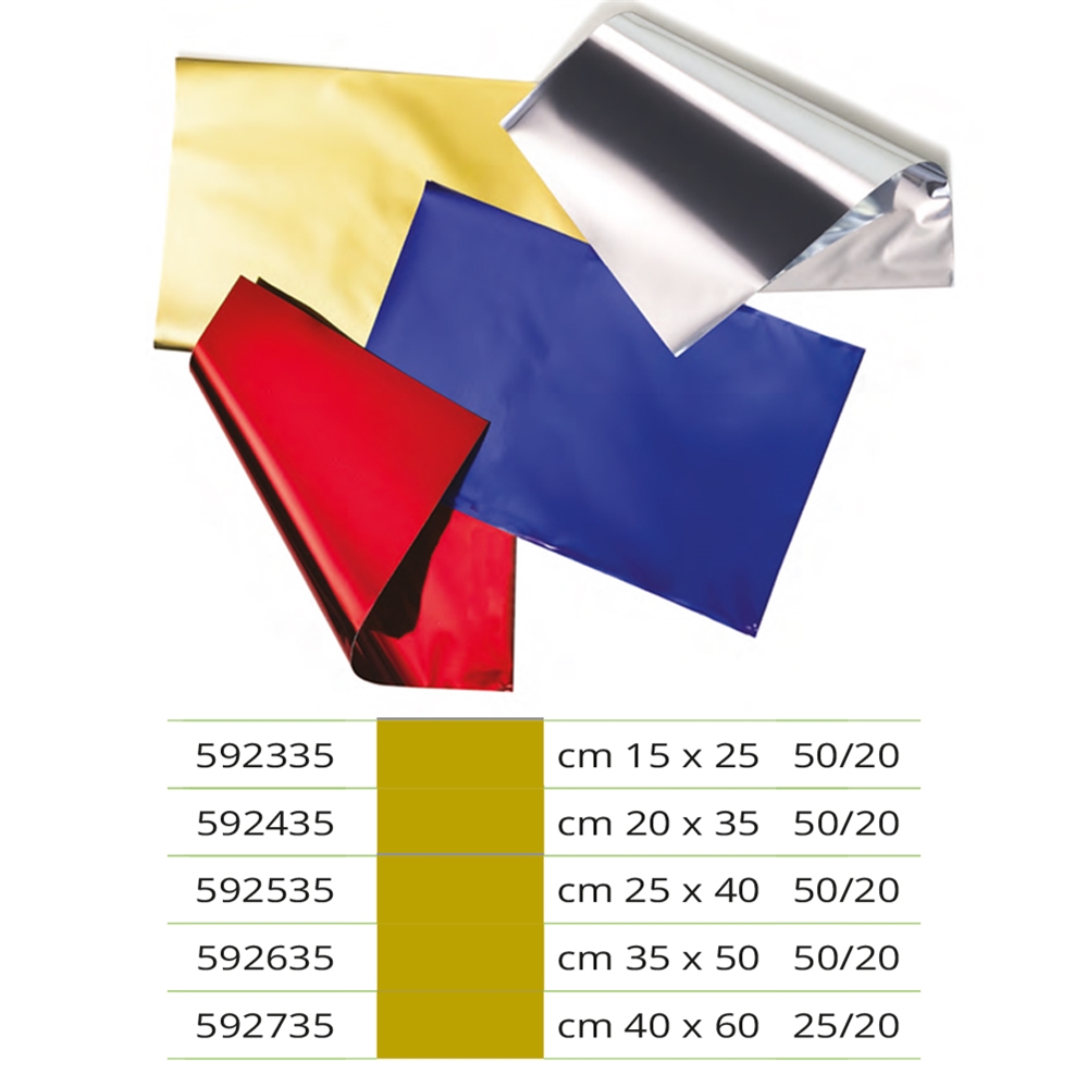 Colorosa Buste regalo metallizzate 40x60 cm, Oro, 25 pezzi