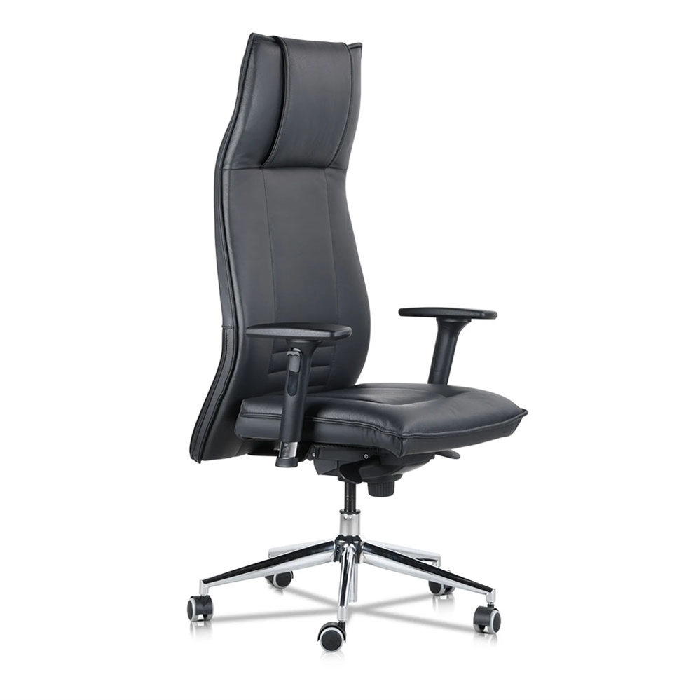 Poltrona Direzionale Italians Roma ergonomica certificata, Vera Pelle