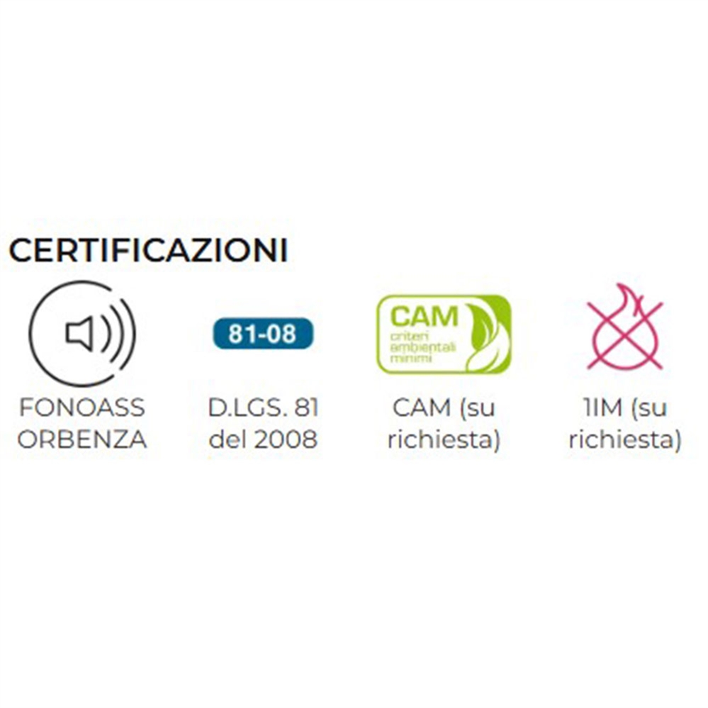 Poltrona ergonomica Operativa Tendence Tessuto, certificata H24, Nero