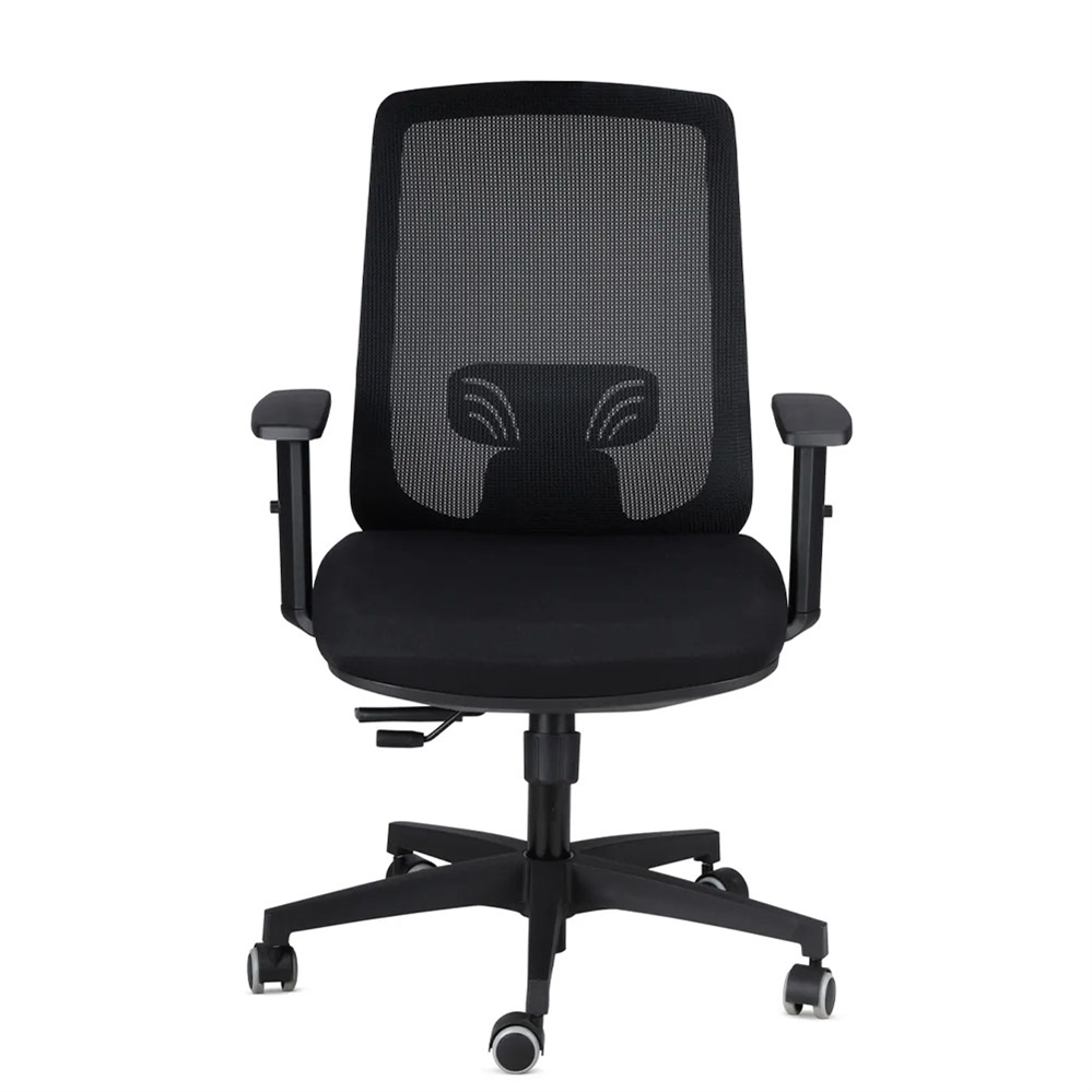 MTWO Poltrona operativa ergonomica, schienale in rete, Nero