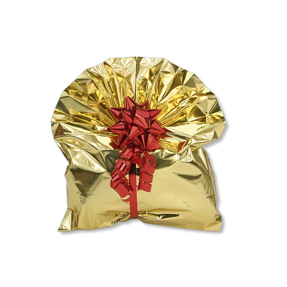 Cromo Buste Sacchetti regalo 10x15 cm con patella adesiva, Oro, 50pz