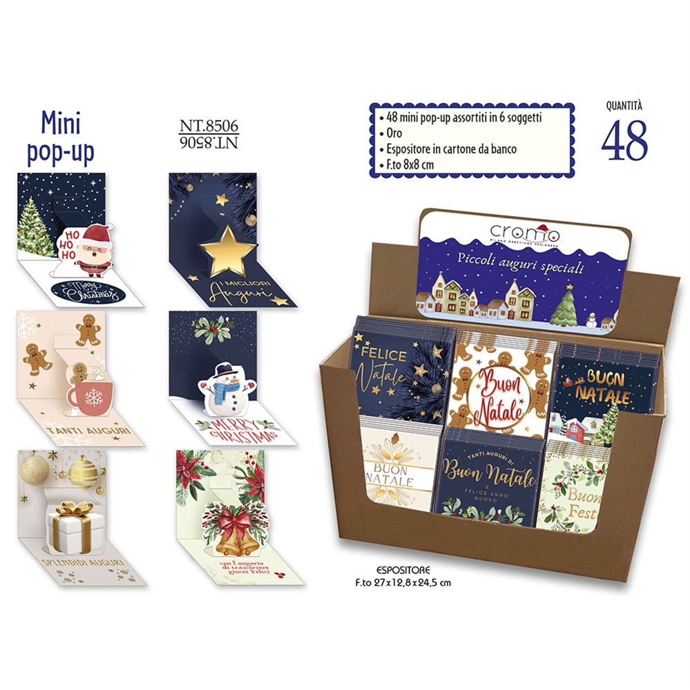 Cromo Espositore da banco Mini Pop Up Boutique assortiti, 48 pezzi